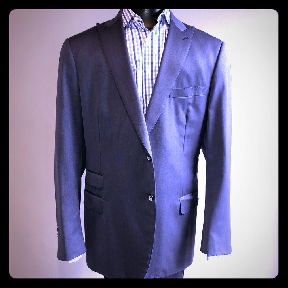 Medium Blue Custom Suit by Dion Julian